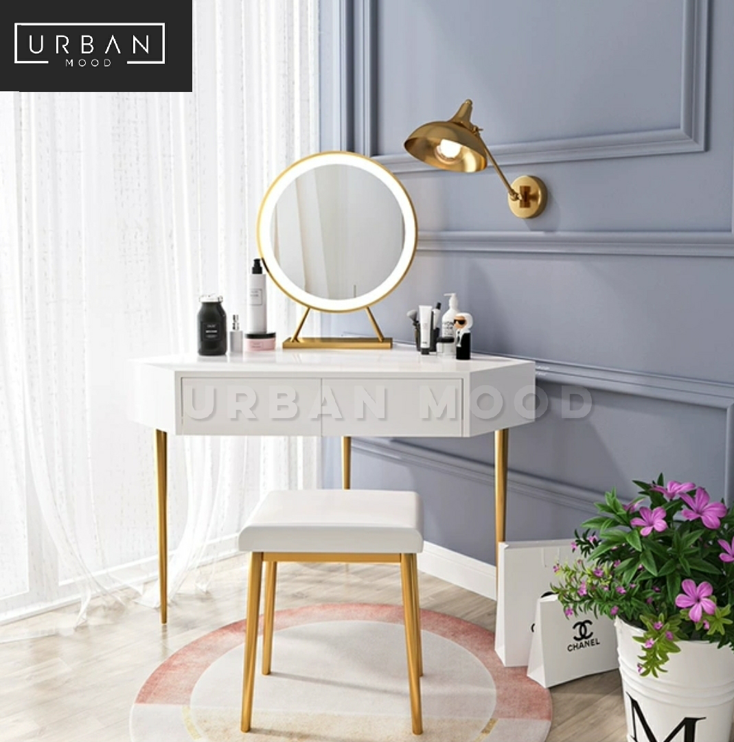 AURIA Modern Corner Vanity Table