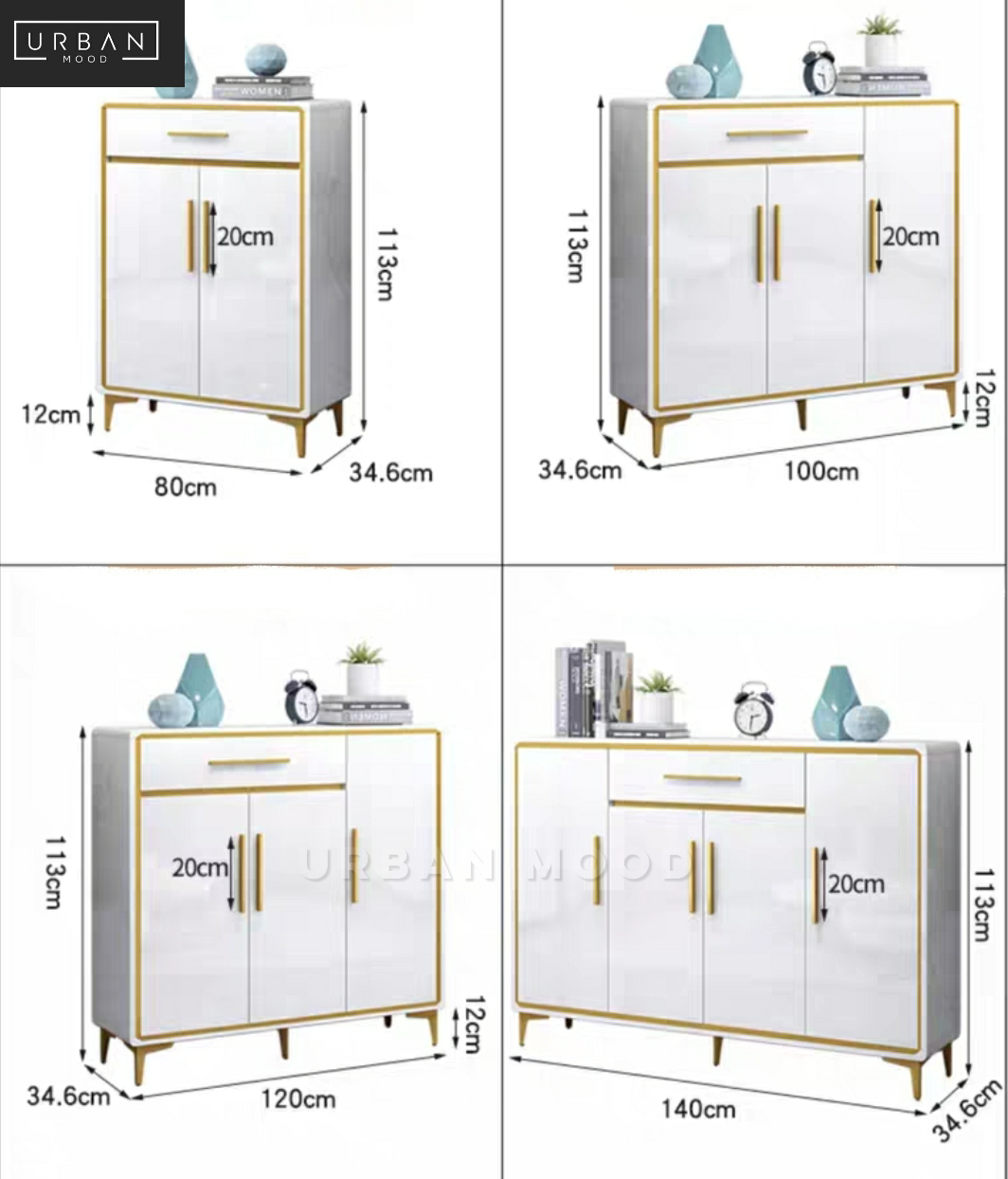 NOVICE Modern Glossy Shoe Cabinet