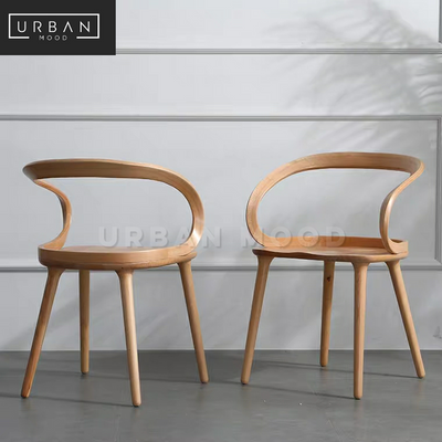 STRAUSS Postmodern Solid Wood Dining Chair