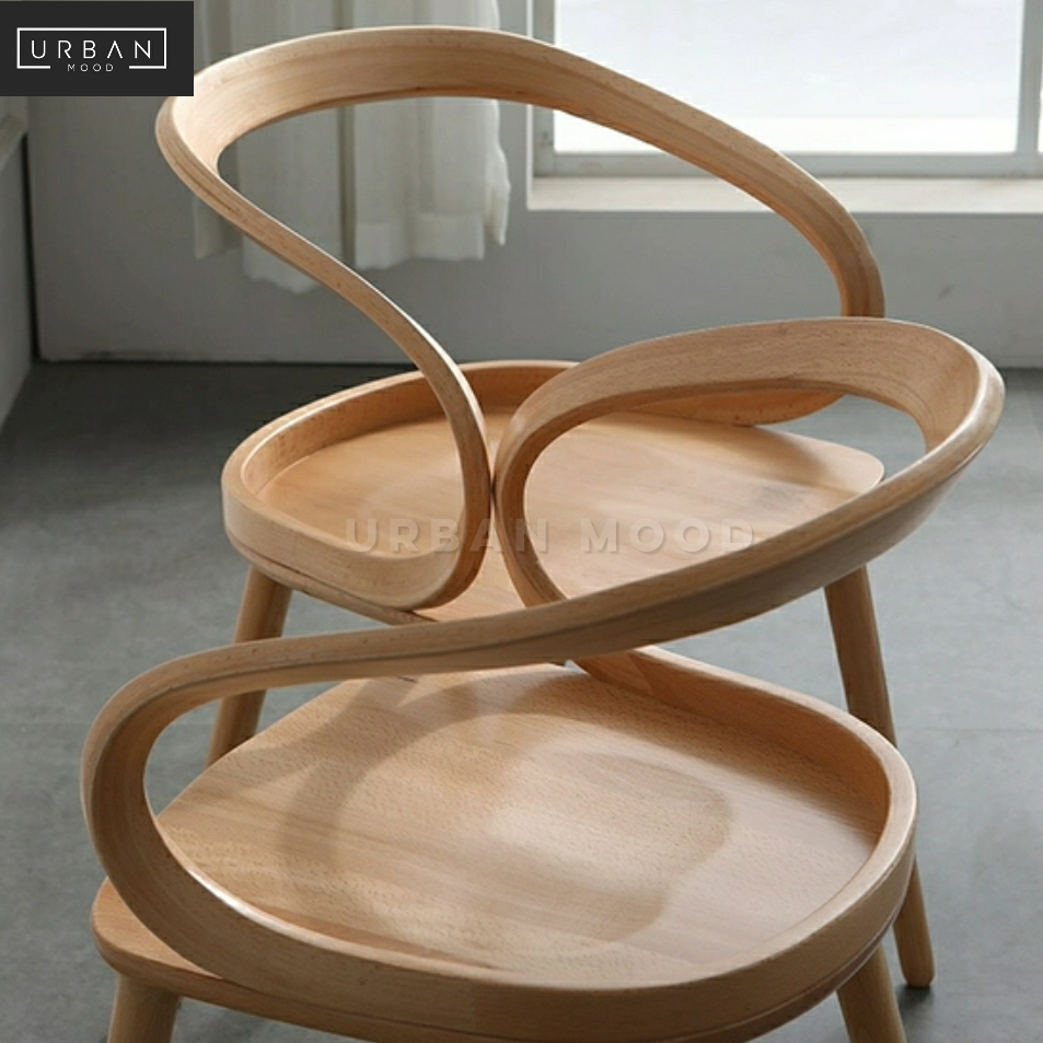 STRAUSS Postmodern Solid Wood Dining Chair