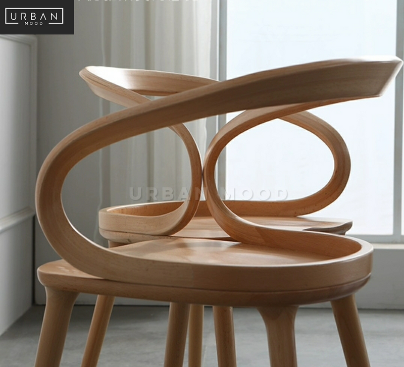 STRAUSS Postmodern Solid Wood Dining Chair