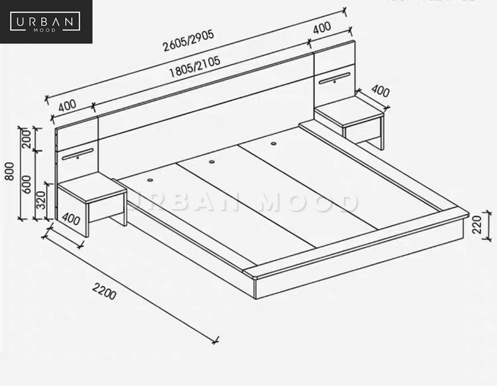 BELGIA Modern Platform Bedframe