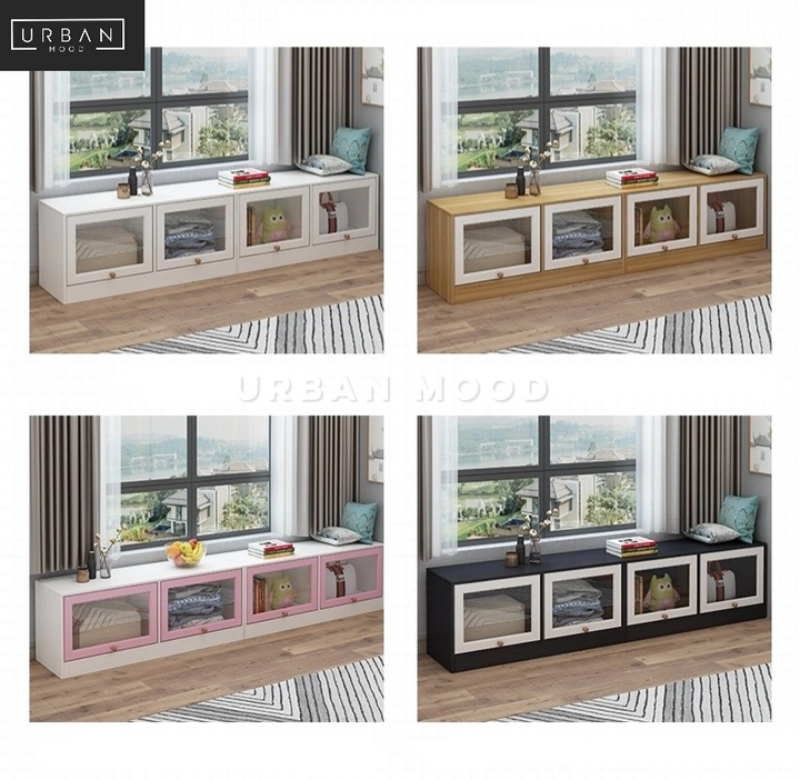 SUNDRY Modern Windowsill Storage Ottoman