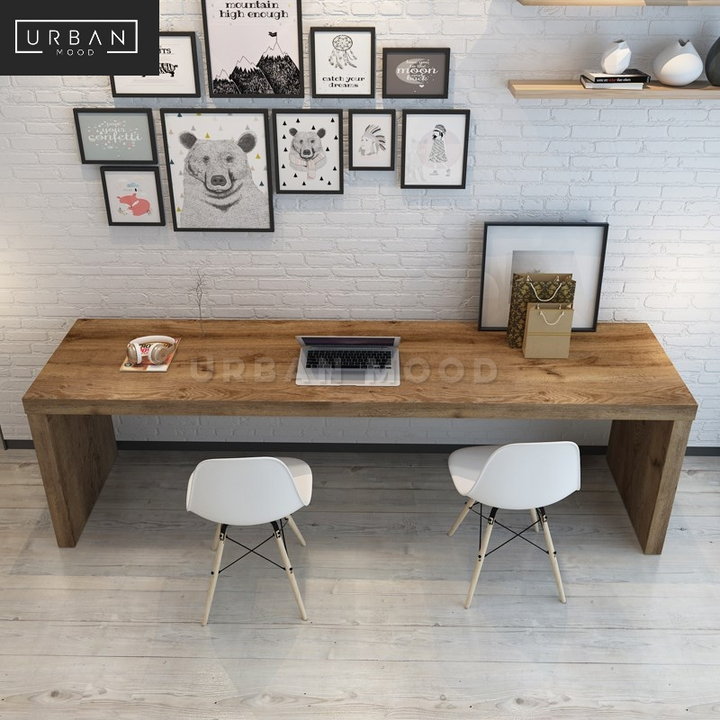 BERT Rustic Solid Wood Study Table