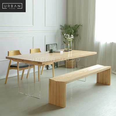 INVIS Minimalist Solid Wood Dining Table