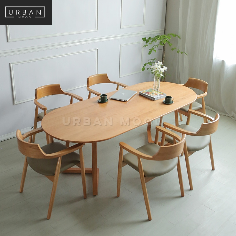 MALDON Scandinavian Solid Wood Dining Table