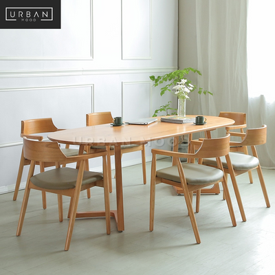 MALDON Scandinavian Solid Wood Dining Table