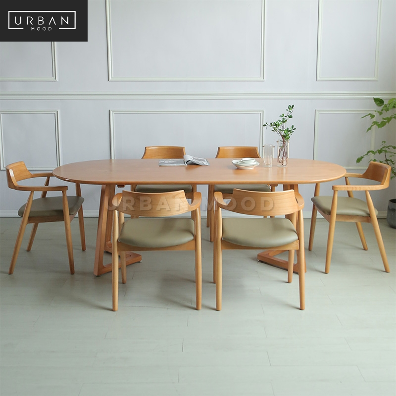 MALDON Scandinavian Solid Wood Dining Table