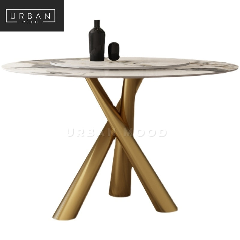 FLINT Modern Marble Round Dining Table