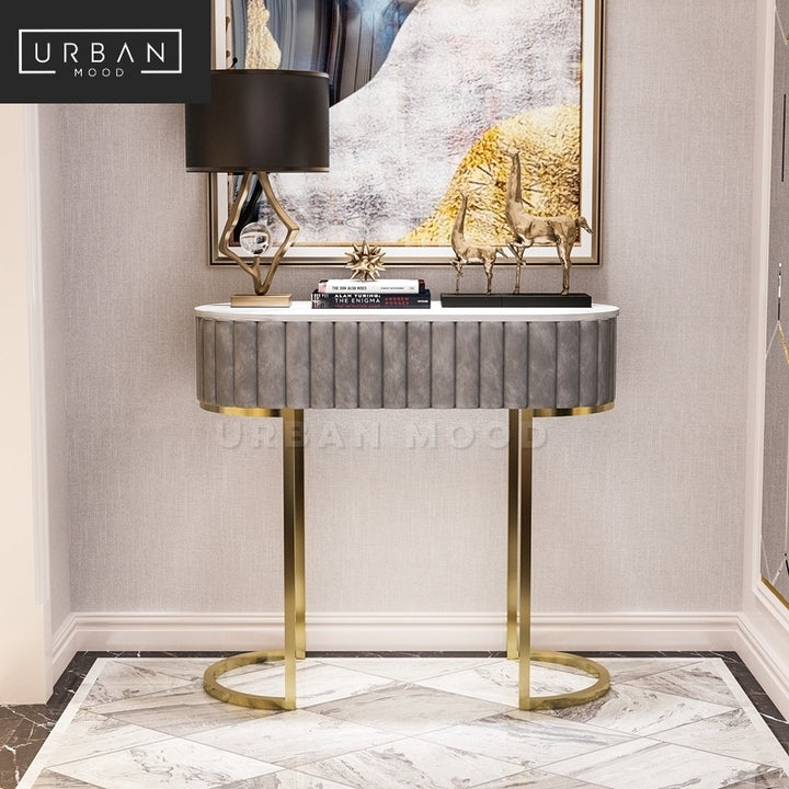 YALE Modern Velvet Hallway Console