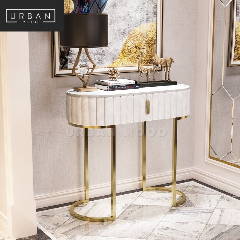 YALE Modern Velvet Hallway Console