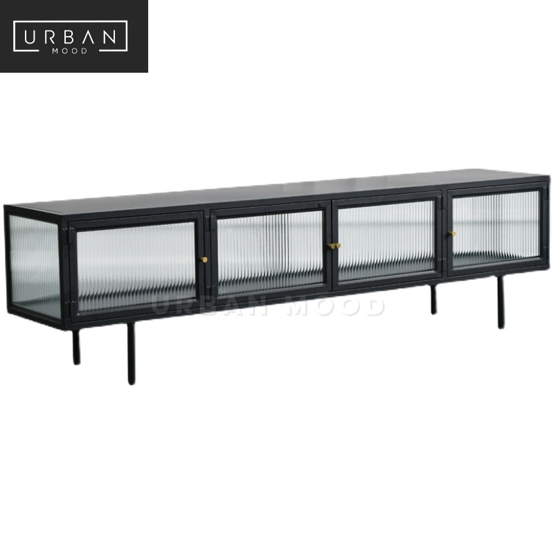 BURN Modern Glass TV Console