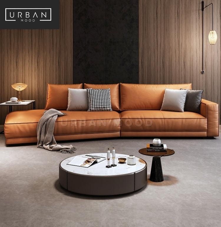 BASKIN Modern Leather Sofa