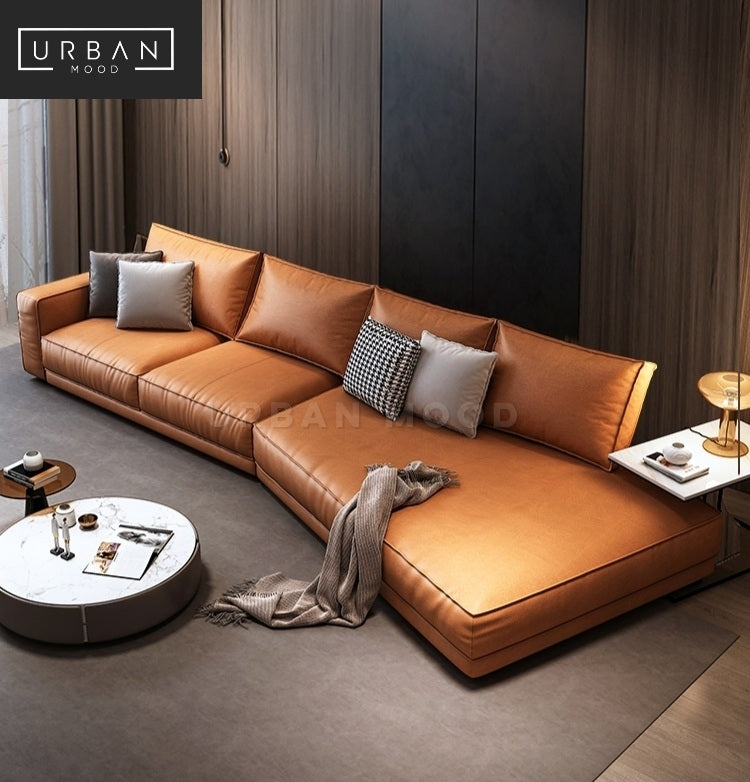 BASKIN Modern Leather Sofa