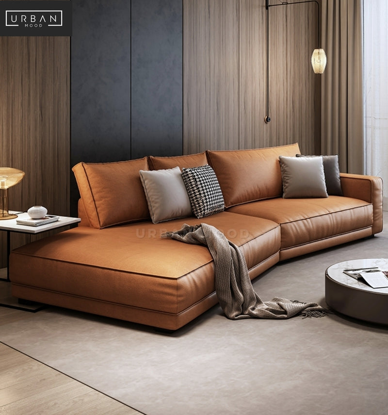 BASKIN Modern Leather Sofa