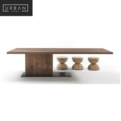 MORLAND Industrial Solid Wood Dining Table