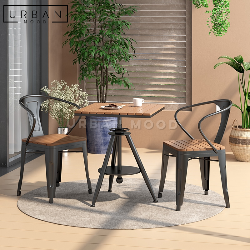 SPACO Modern Industrial Outdoor Table & Chairs