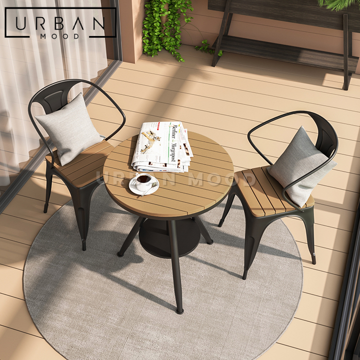 SPACO Modern Industrial Outdoor Table & Chairs