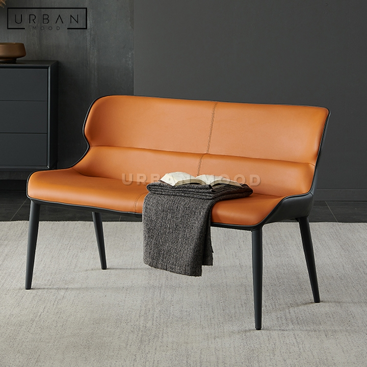 STILTON Modern Leather Dining Bench & Chairs