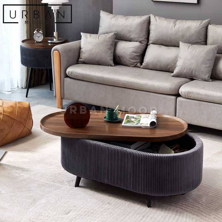 MAIDA Modern Velvet Coffee Table