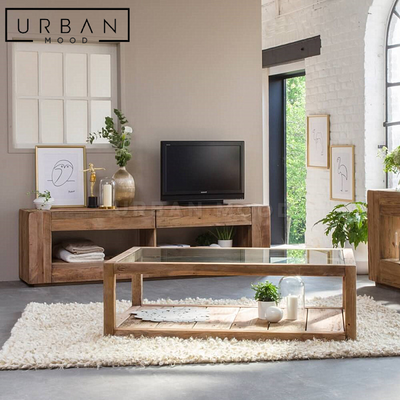 OAKHAM Rustic Solid Wood Coffee Table