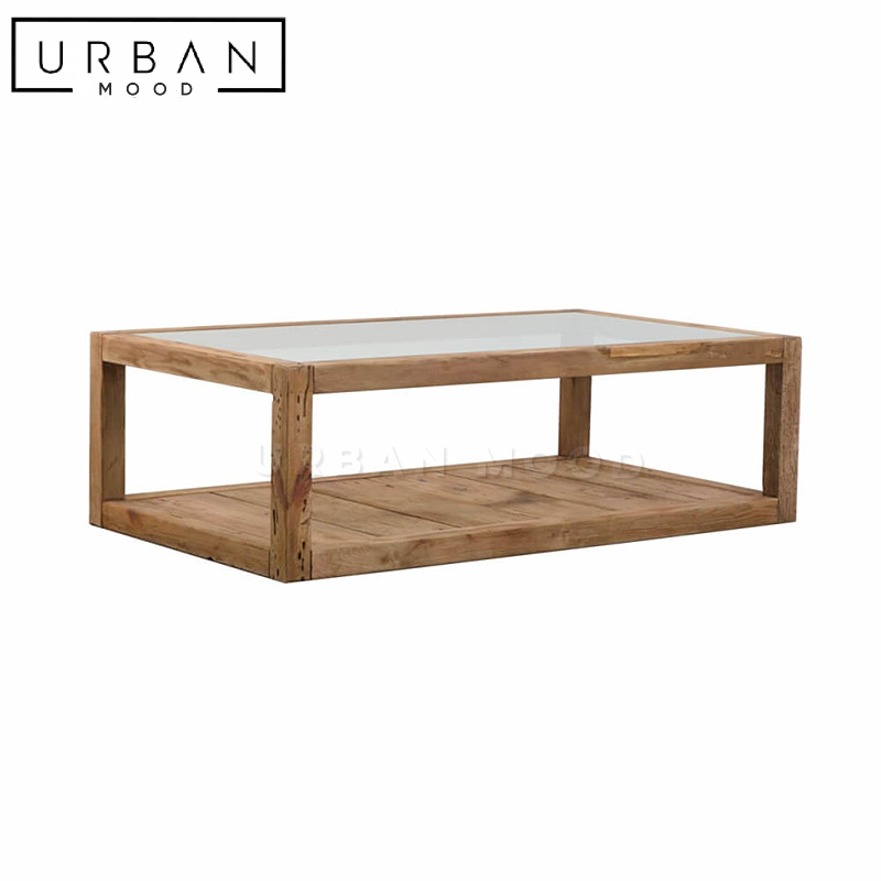 OAKHAM Rustic Solid Wood Coffee Table