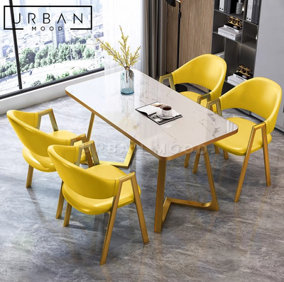 LOIRET Modern Marble Dining Table & Chairs