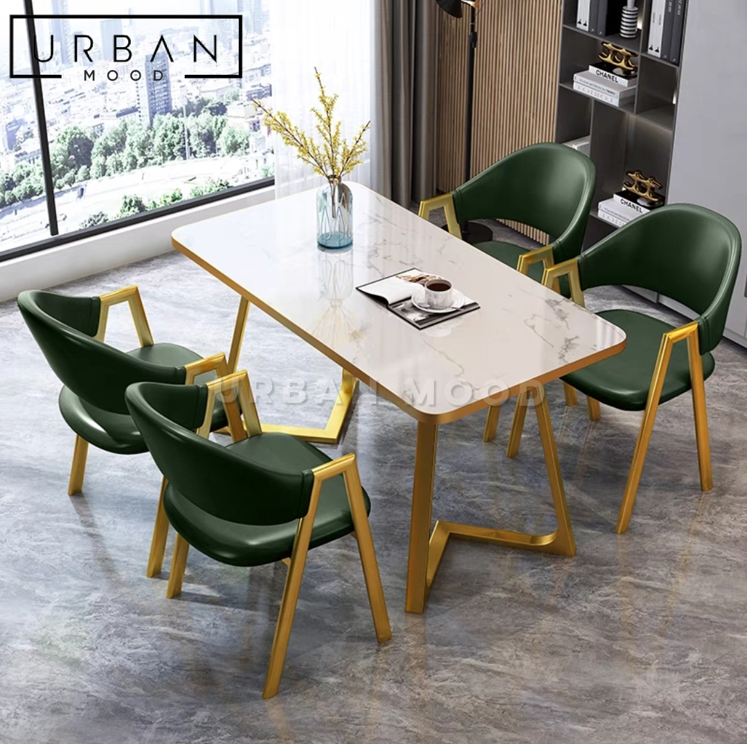 LOIRET Modern Marble Dining Table & Chairs