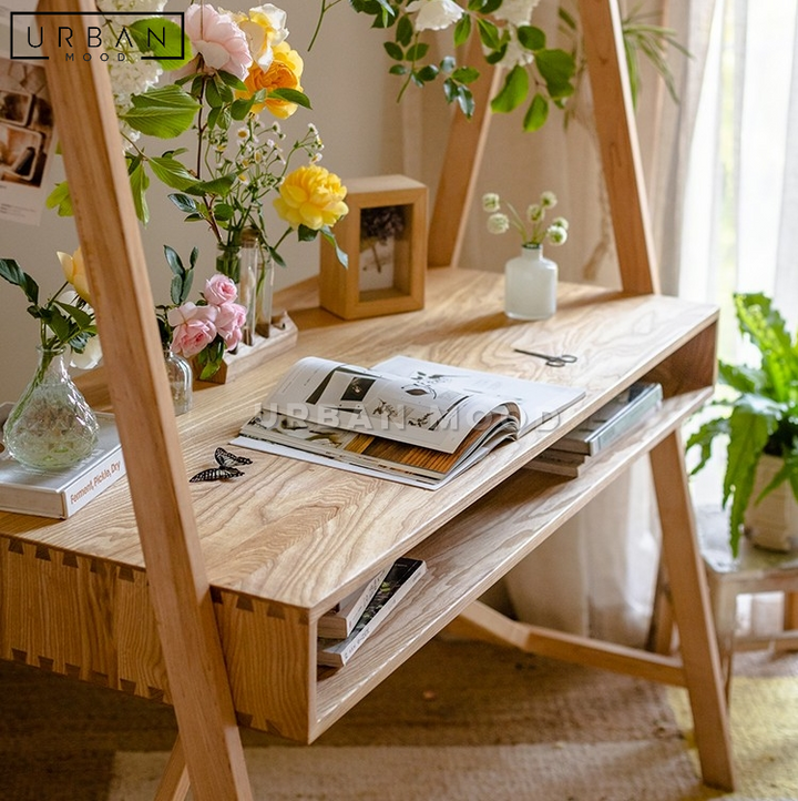 FINNISH Rustic Solid Wood Study Table