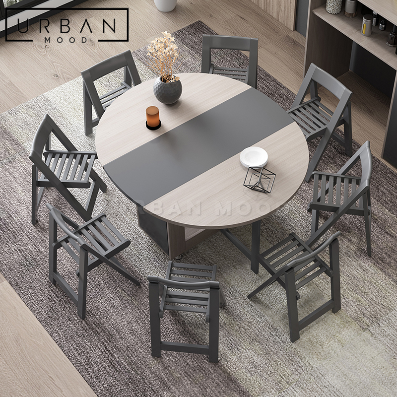 BONNET Modern Extendable Round Dining Table