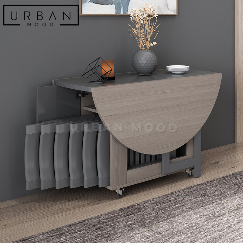 BONNET Modern Extendable Round Dining Table