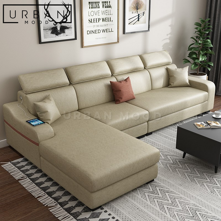 WADE Modern Faux Leather Sofa