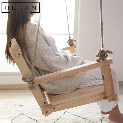 JOVIUS Japanese Solid Wood Swing Chair