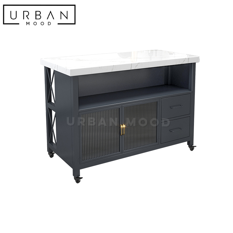 DENN Modern Marble Kitchen Island