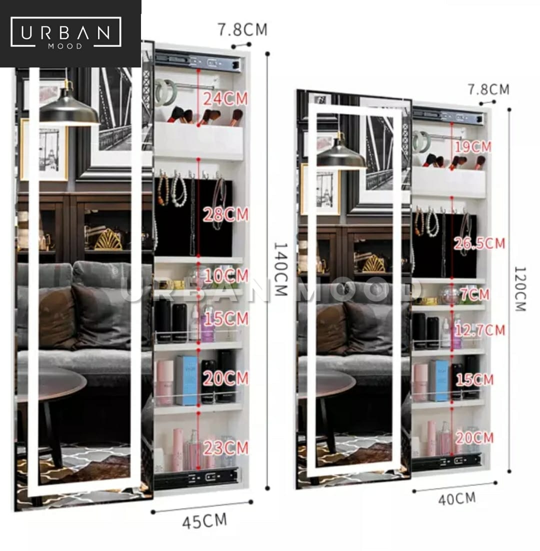 LUCIAN Modern LED Wall Mirror Cabinet