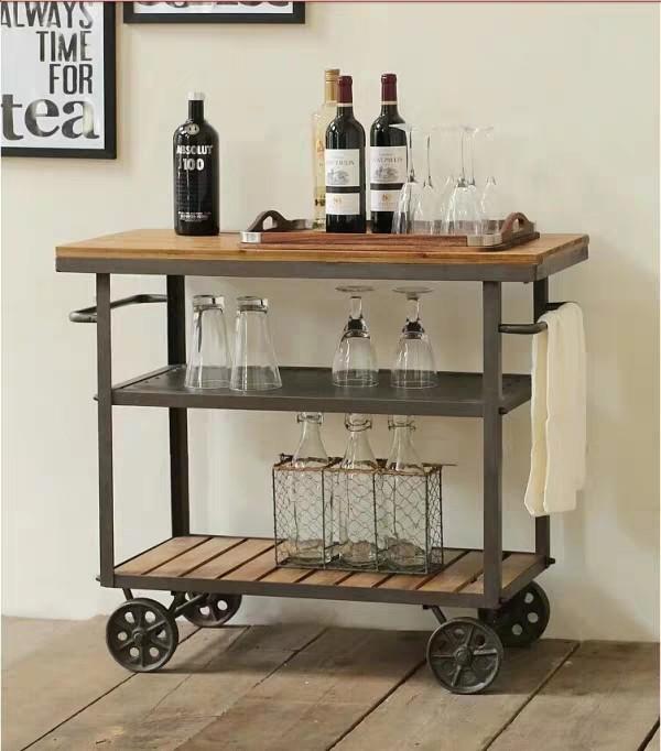 MARLEY Modern Rustic Kitchen Bar Cart