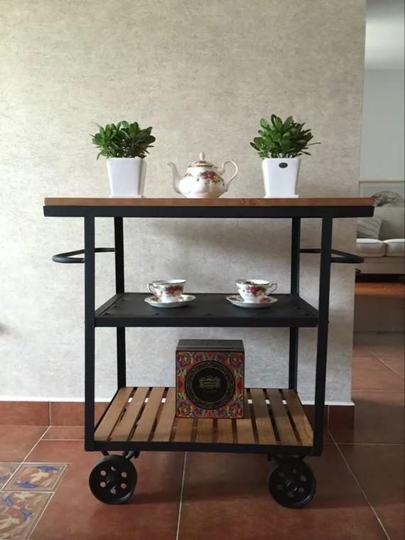 MARLEY Modern Rustic Kitchen Bar Cart