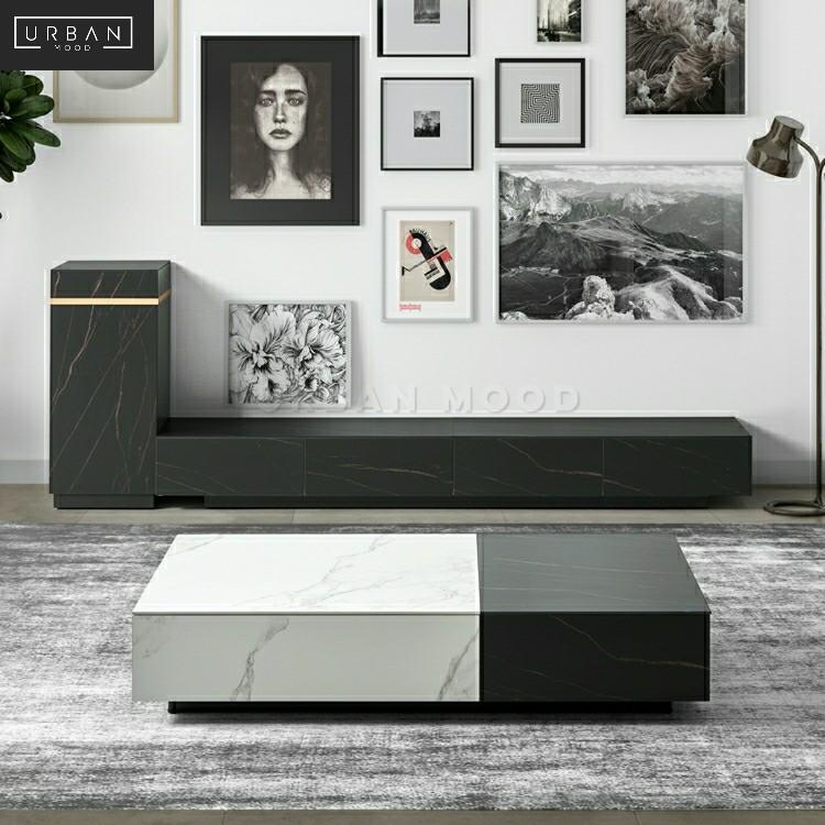 MERSER Modern Marble TV Console