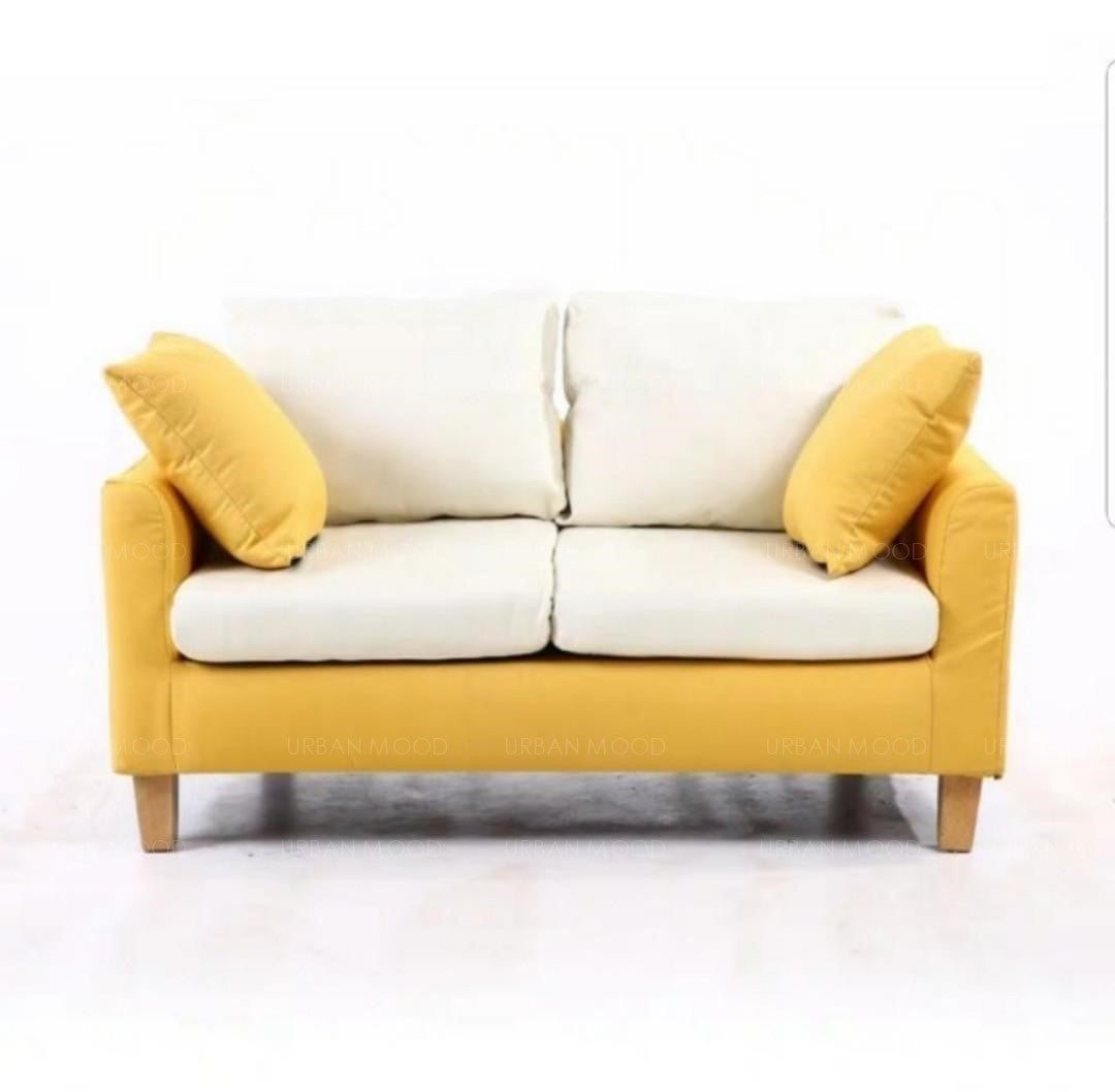 MIKA Vibrant Compact Fabric 2 Seater Sofa