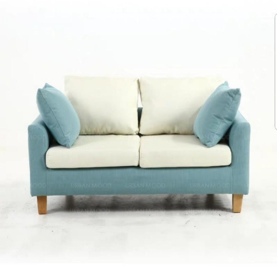 MIKA Vibrant Compact Fabric 2 Seater Sofa