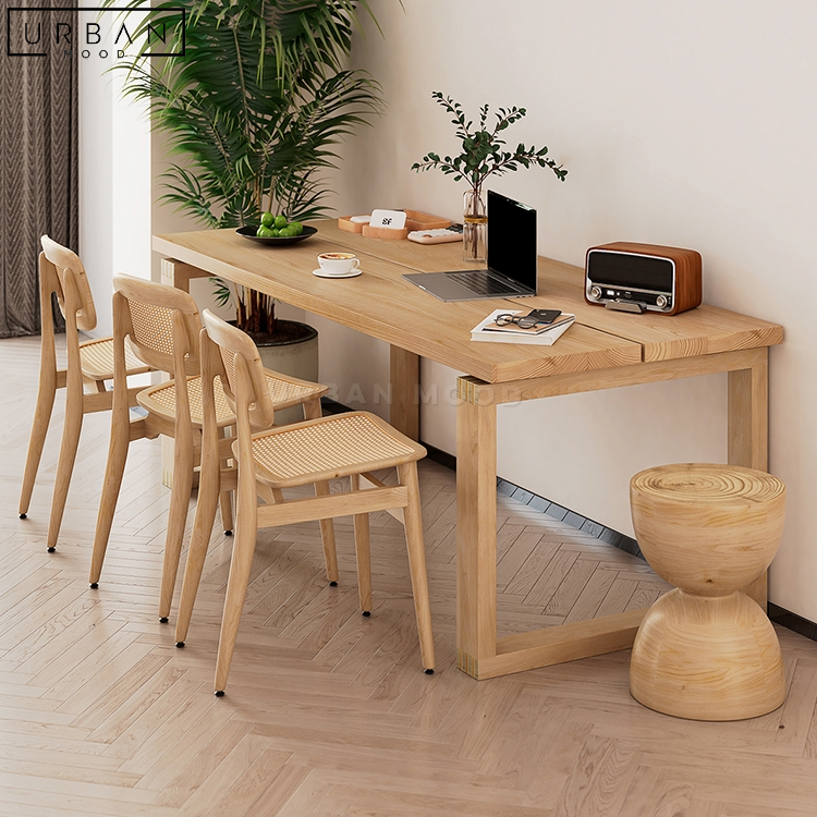 MACHI Rustic Solid Wood Dining Table