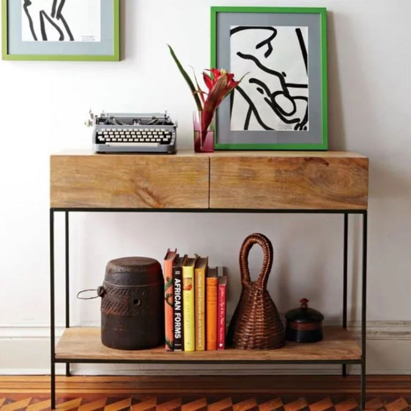 MALCOLM Solid Wood Hallway Cabinet Console