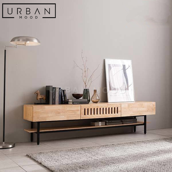 MANDATE Industrial Solid Wood TV Console
