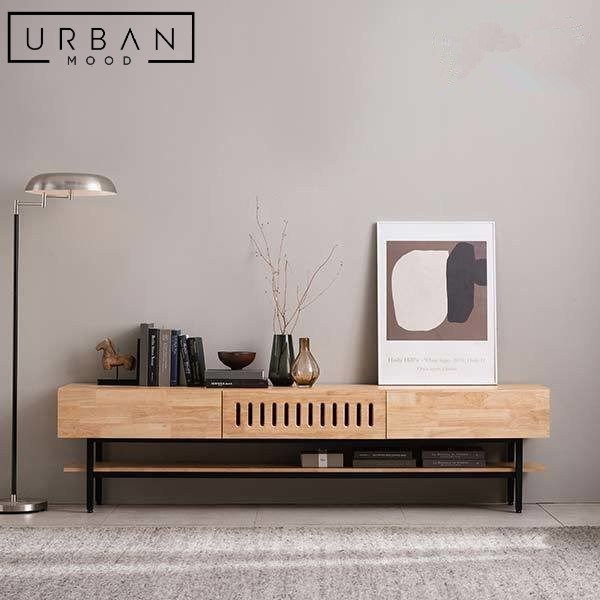 MANDATE Industrial Solid Wood TV Console