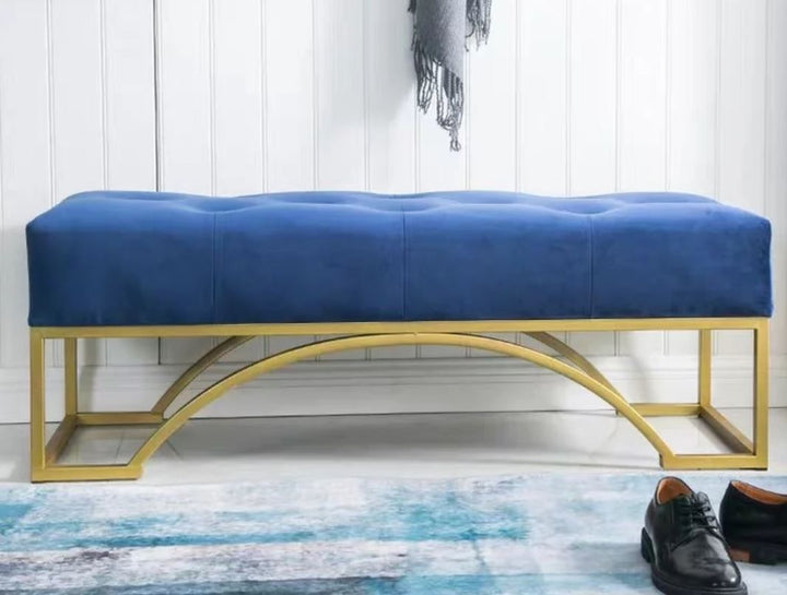 MINX Victorian Velvet Ottoman Bench