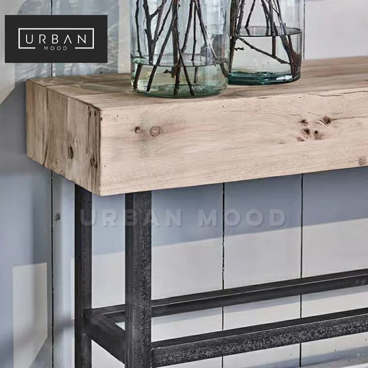 MISCHIEF Rustic Solid Wood Hallway Console