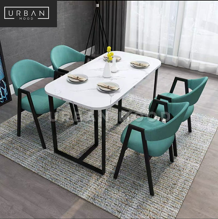 MONIX Modern Marble Dining Table & Chairs