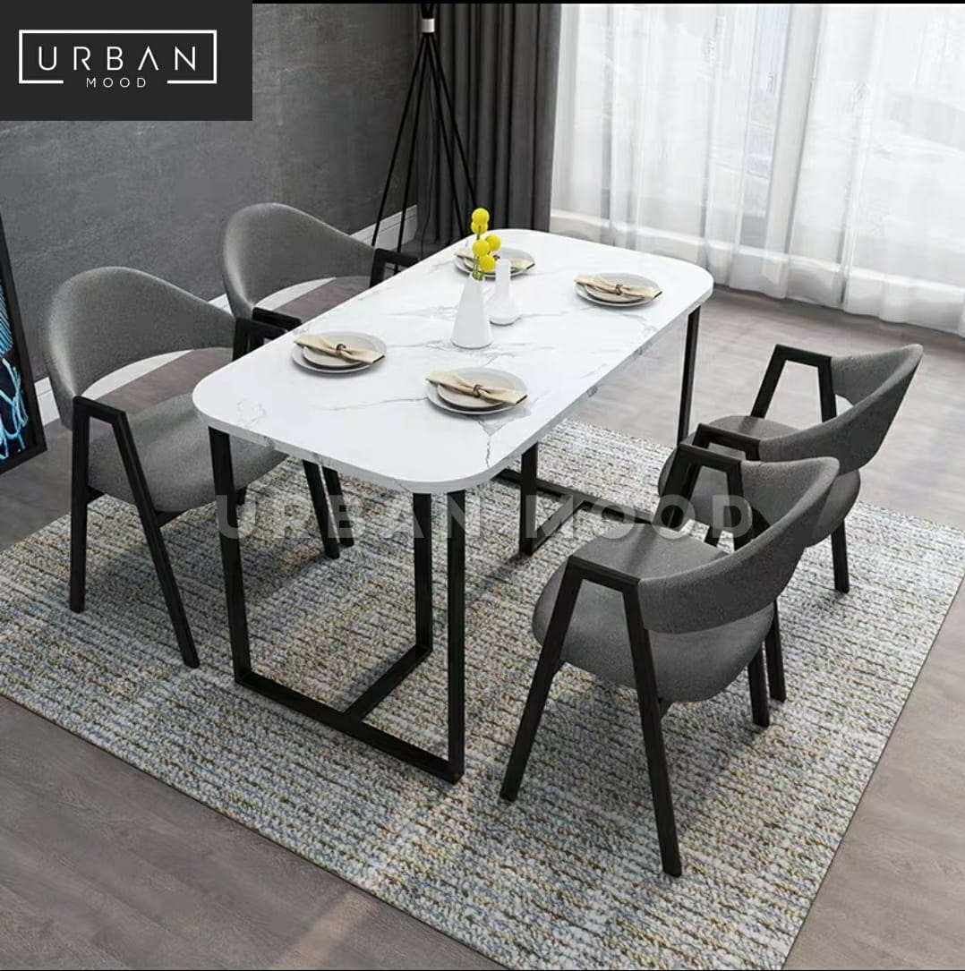 MONIX Modern Marble Dining Table & Chairs