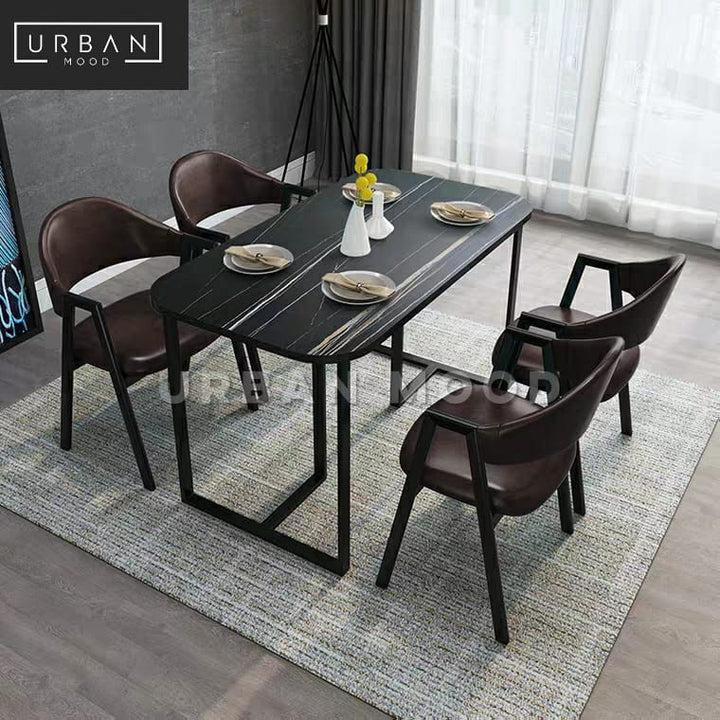 MONIX Modern Marble Dining Table & Chairs