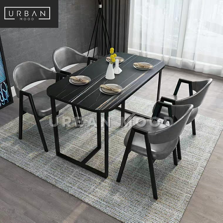 MONIX Modern Marble Dining Table & Chairs